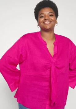 MICHAEL Michael Kors Solid Tie Blouse - Blouse - Cerise 11 MICHAEL Michael Kors Solid Tie Blouse - Blouse - Cerise -Fashion Clothing-Michael Kors 7fd0abfc48da433498afa56ebe7f6c35