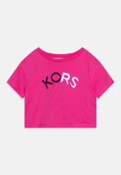 MICHAEL KORS KIDS Short Sleeves Tee - Print T-Shirt - Fuchia