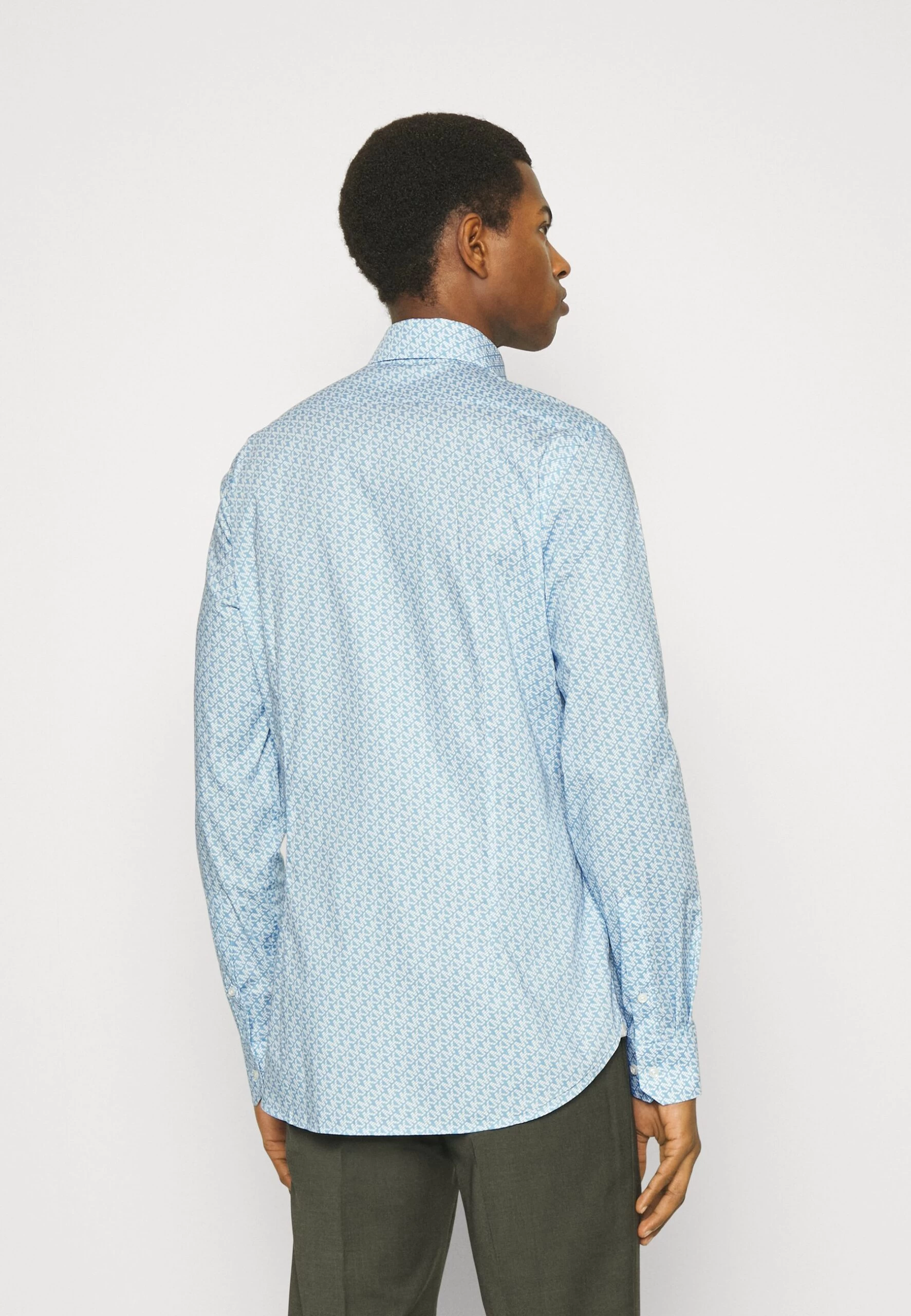 Michael Kors Diagonal Print Slim Shirt - Shirt - Light Blue 5 Michael Kors Diagonal Print Slim Shirt - Shirt - Light Blue - Image 3