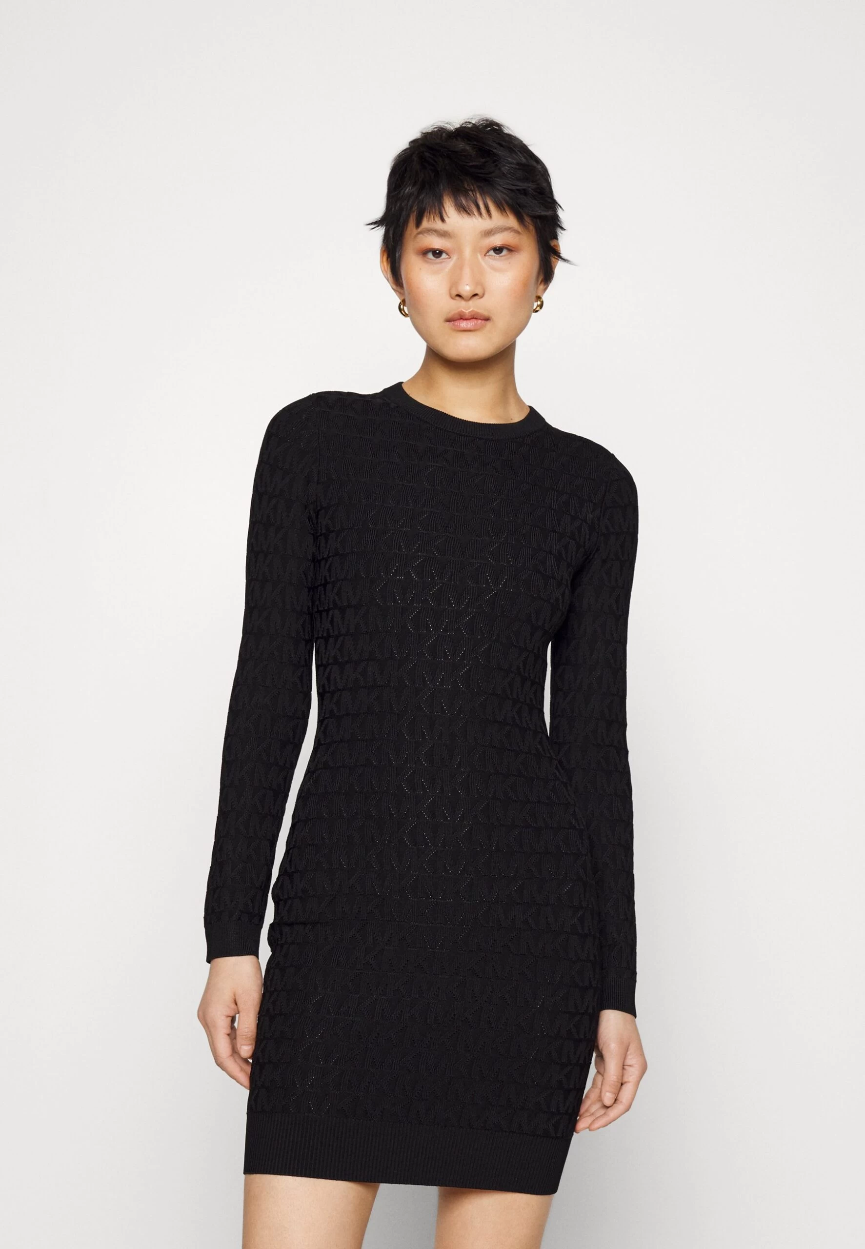 MICHAEL Michael Kors Texture Stitch - Jumper Dress - Black 3 MICHAEL Michael Kors Texture Stitch - Jumper Dress - Black