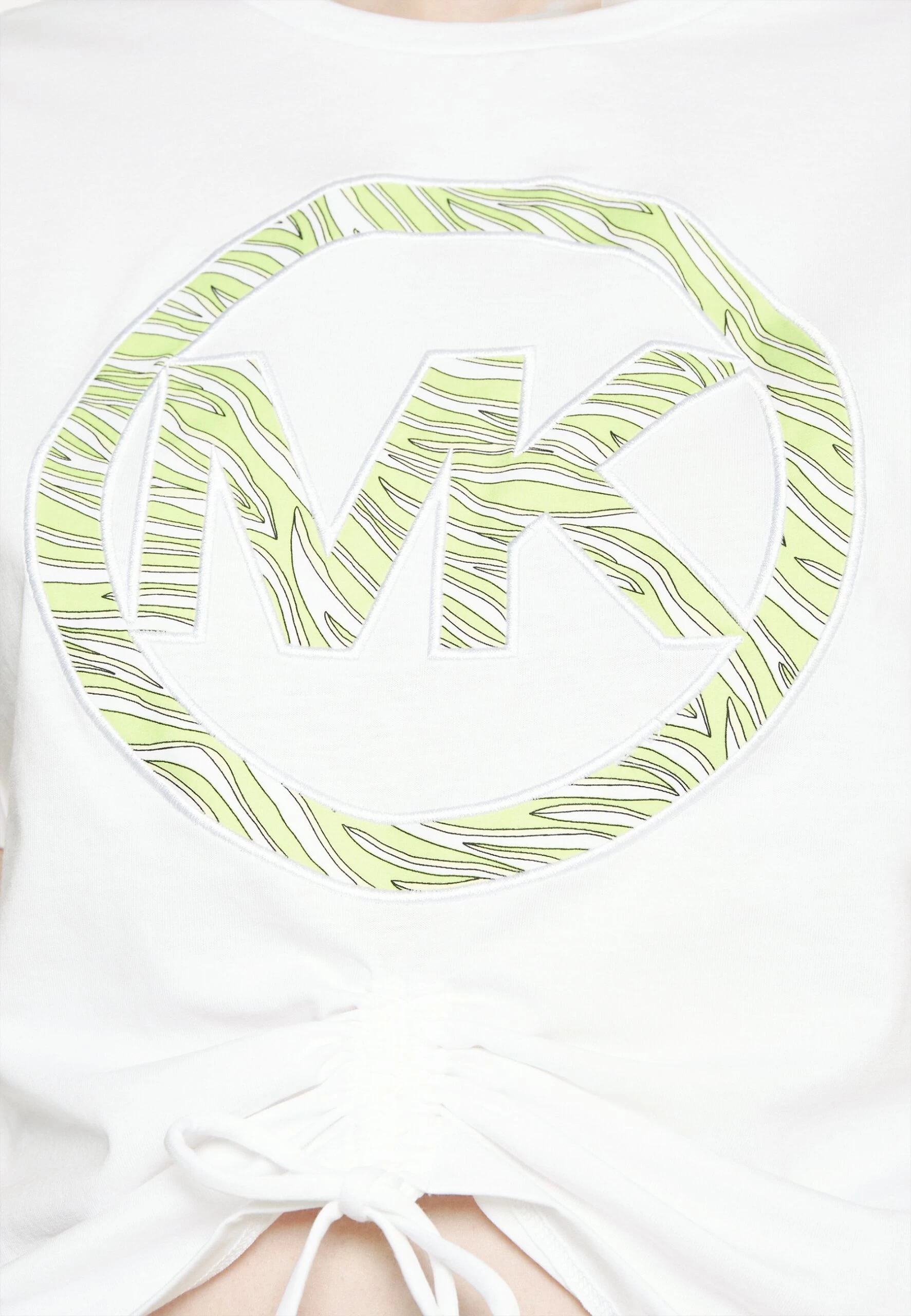 MICHAEL Michael Kors Zebra Ruched Tee - Print T-Shirt - Limeade 7 MICHAEL Michael Kors Zebra Ruched Tee - Print T-Shirt - Limeade - Image 5