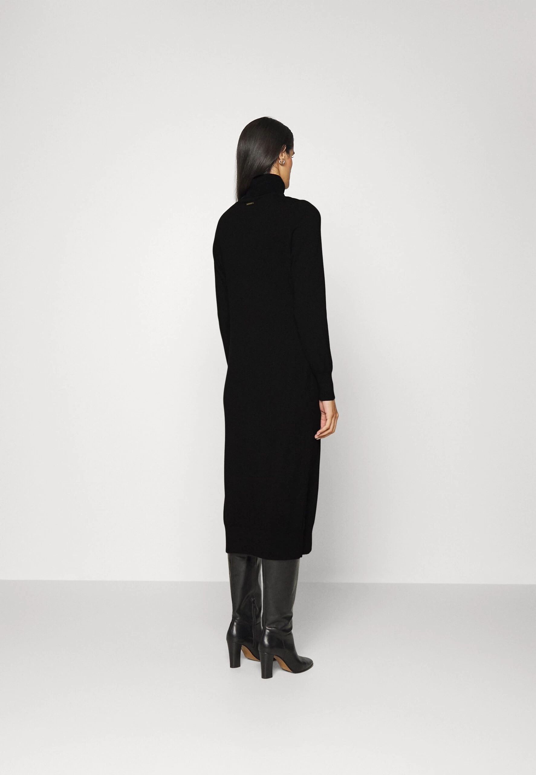 MICHAEL Michael Kors Easy Slit Midi - Day Dress - Black 5 MICHAEL Michael Kors Easy Slit Midi - Day Dress - Black - Image 3