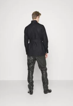 Michael Kors Belted Field Jacket - Denim Jacket - Indigo -Fashion Clothing-Michael Kors 88bea96c19c9490db384752adc313f82