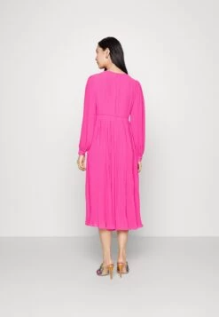 MICHAEL Michael Kors Pleated - Cocktail Dress / Party Dress - Cerise -Fashion Clothing-Michael Kors 890926a4e5424fb2af9530092cdadf05