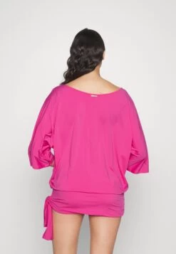 MICHAEL Michael Kors Iconic Solids Side Tie Cover - Beach Accessory - Cerise -Fashion Clothing-Michael Kors 898585f42b934a89aad8920088b79874