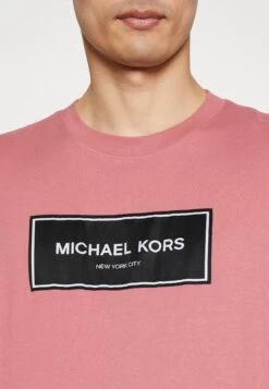Michael Kors Flagship Logo Tee - Print T-Shirt - Dusty Rose -Fashion Clothing-Michael Kors 8bab2e9222cb469d9ac7b6fb4d28136a