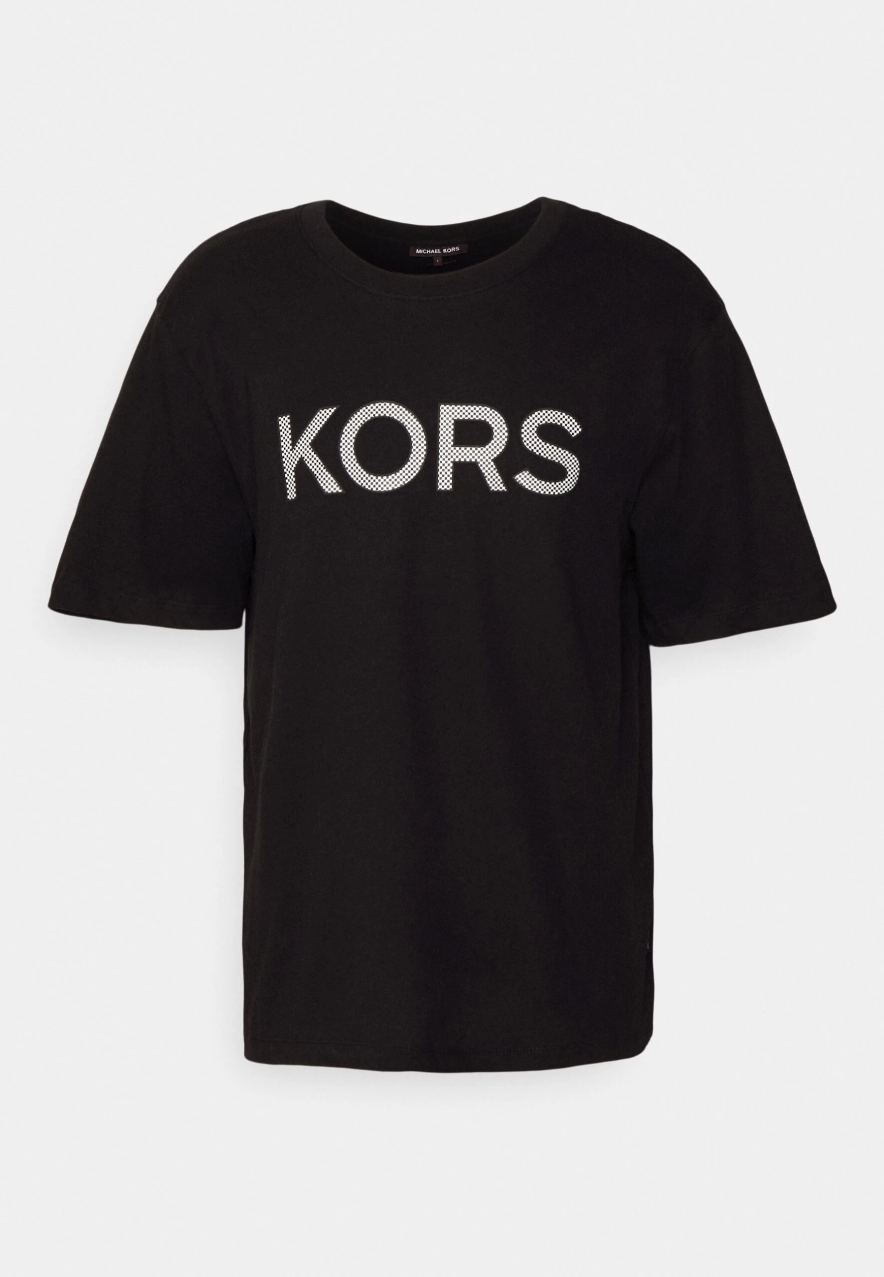 Michael Kors Checker Tee - Print T-Shirt - Black 7 Michael Kors Checker Tee - Print T-Shirt - Black - Image 5