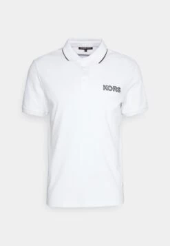 Michael Kors Chest Logo Tipped- Polo Shirt - White -Fashion Clothing-Michael Kors 8f389d71505b430985d4166422f50b51
