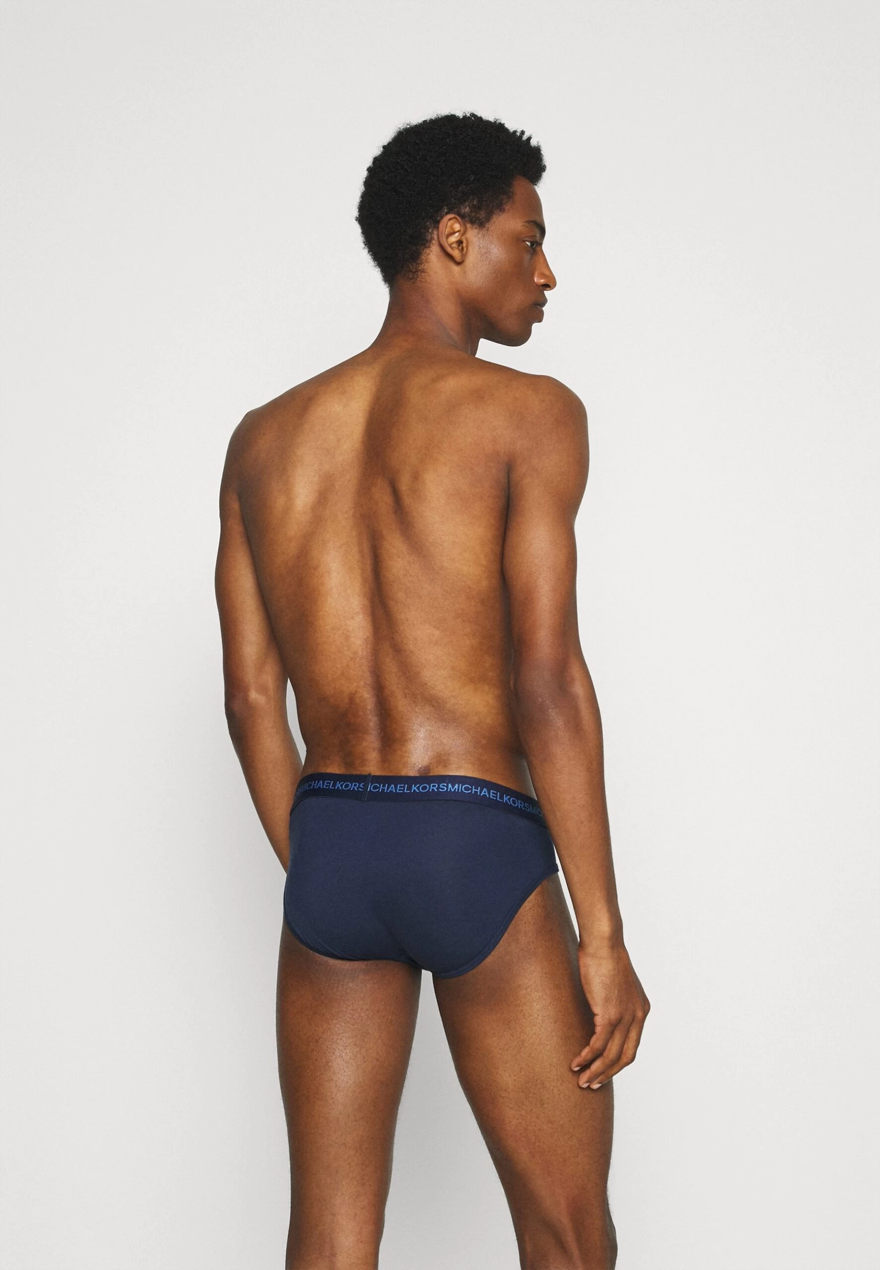 Michael Kors Supreme Touch Contrast Waist 3 Pack - Briefs - Navy 4 Michael Kors Supreme Touch Contrast Waist 3 Pack - Briefs - Navy - Image 2