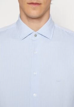Michael Kors Perform Stripe Slim Shirt - Shirt - Light Blue -Fashion Clothing-Michael Kors 8fcf535c8f6a467cbe0b9a0db96618b9
