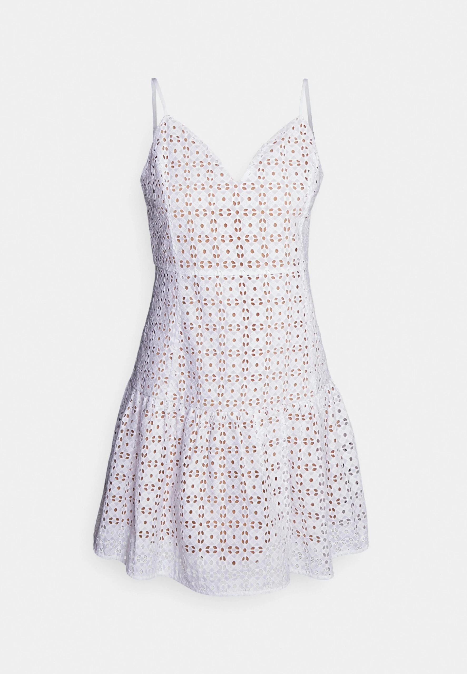 MICHAEL Michael Kors Eyelet Midi- Cocktail Dress / Party Dress - White 8 MICHAEL Michael Kors Eyelet Midi- Cocktail Dress / Party Dress - White - Image 6