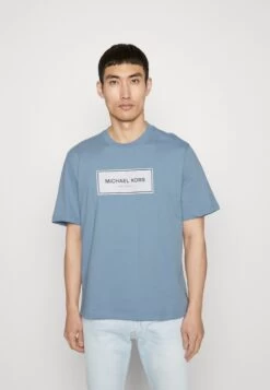 Michael Kors Flagship Logo Tee - Print T-Shirt - Chambray