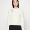 MICHAEL Michael Kors Key Hole Cutout - Jumper - White -Fashion Clothing-Michael Kors 921b64f1799b487eb9c7b9d43a026a76