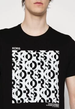 Michael Kors Kinetic Block Tee - Print T-Shirt - Black 13 Michael Kors Kinetic Block Tee - Print T-Shirt - Black -Fashion Clothing-Michael Kors 933b68e6eee4422ba6bd692bbde64c57