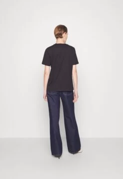 MICHAEL Michael Kors Tonal Mini- Basic T-Shirt - Black -Fashion Clothing-Michael Kors 93b1035fa3134812a31acee35c205e6a