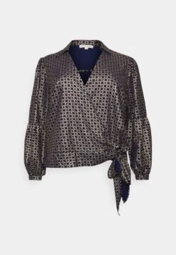 MICHAEL Michael Kors Chain Wrap- Blouse - Midnightblue -Fashion Clothing-Michael Kors 94041e9698804055ababc3aa88aa8e9c