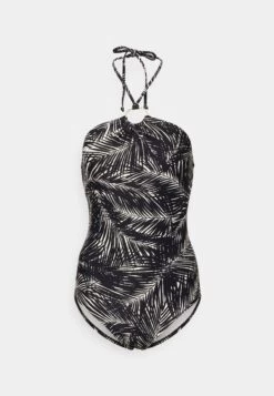 MICHAEL Michael Kors Sonoran Palm Logo Ring Halter One Piece - Swimsuit - Black 10 MICHAEL Michael Kors Sonoran Palm Logo Ring Halter One Piece - Swimsuit - Black -Fashion Clothing-Michael Kors 9681fb1058264993982b9f56232950cd