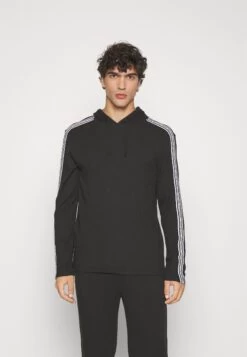 Michael Kors Stretch Waffle Hoody - Pyjama Top - Black