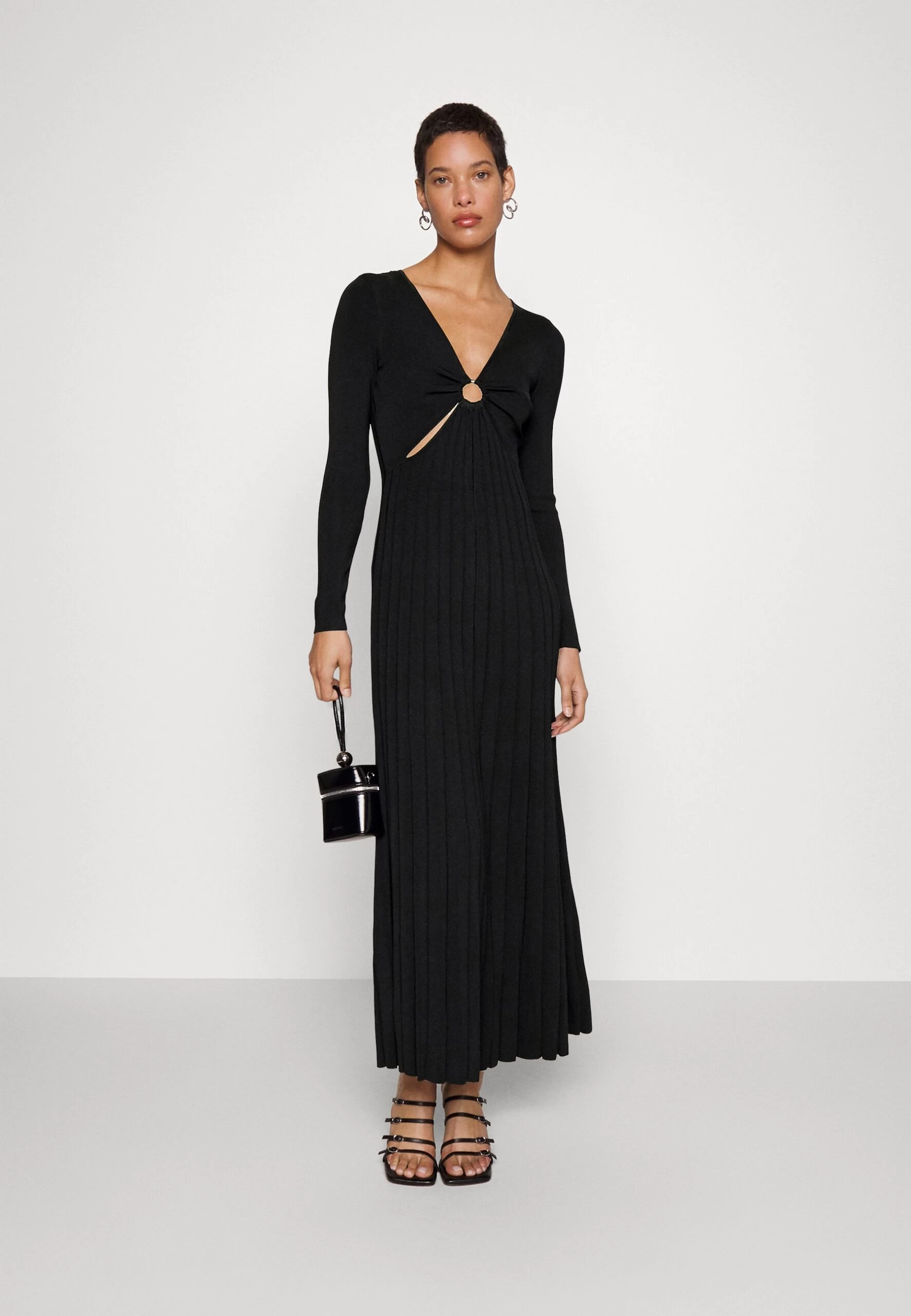 MICHAEL Michael Kors Ring Maxi- Jumper Dress - Black 4 MICHAEL Michael Kors Ring Maxi- Jumper Dress - Black - Image 2