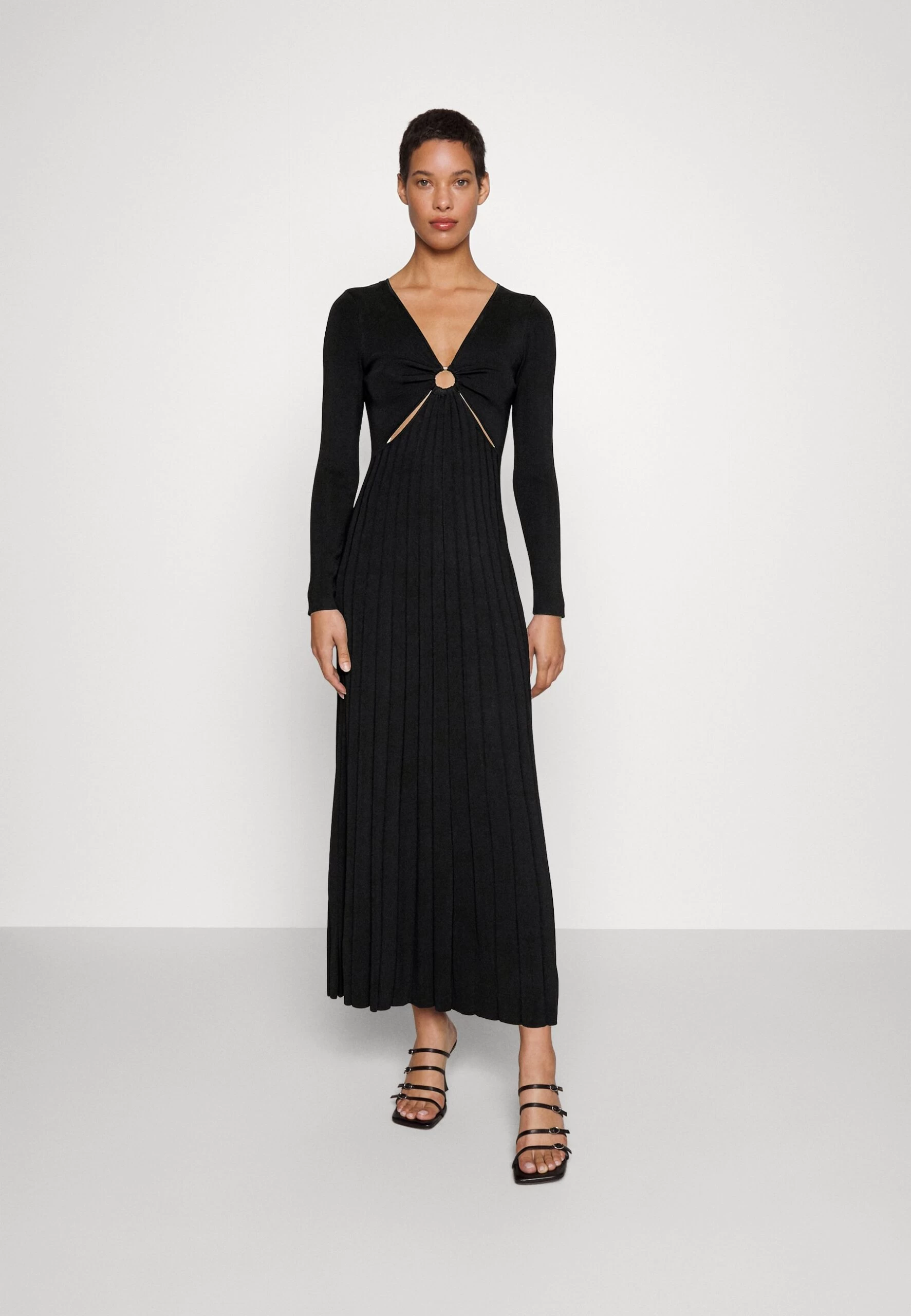 MICHAEL Michael Kors Ring Maxi- Jumper Dress - Black 3 MICHAEL Michael Kors Ring Maxi- Jumper Dress - Black