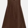 MICHAEL KORS KIDS Pleated Dress - Day Dress - Chocolate Brown -Fashion Clothing-Michael Kors 996f5c99f7b8442cbe782216628cb4d3