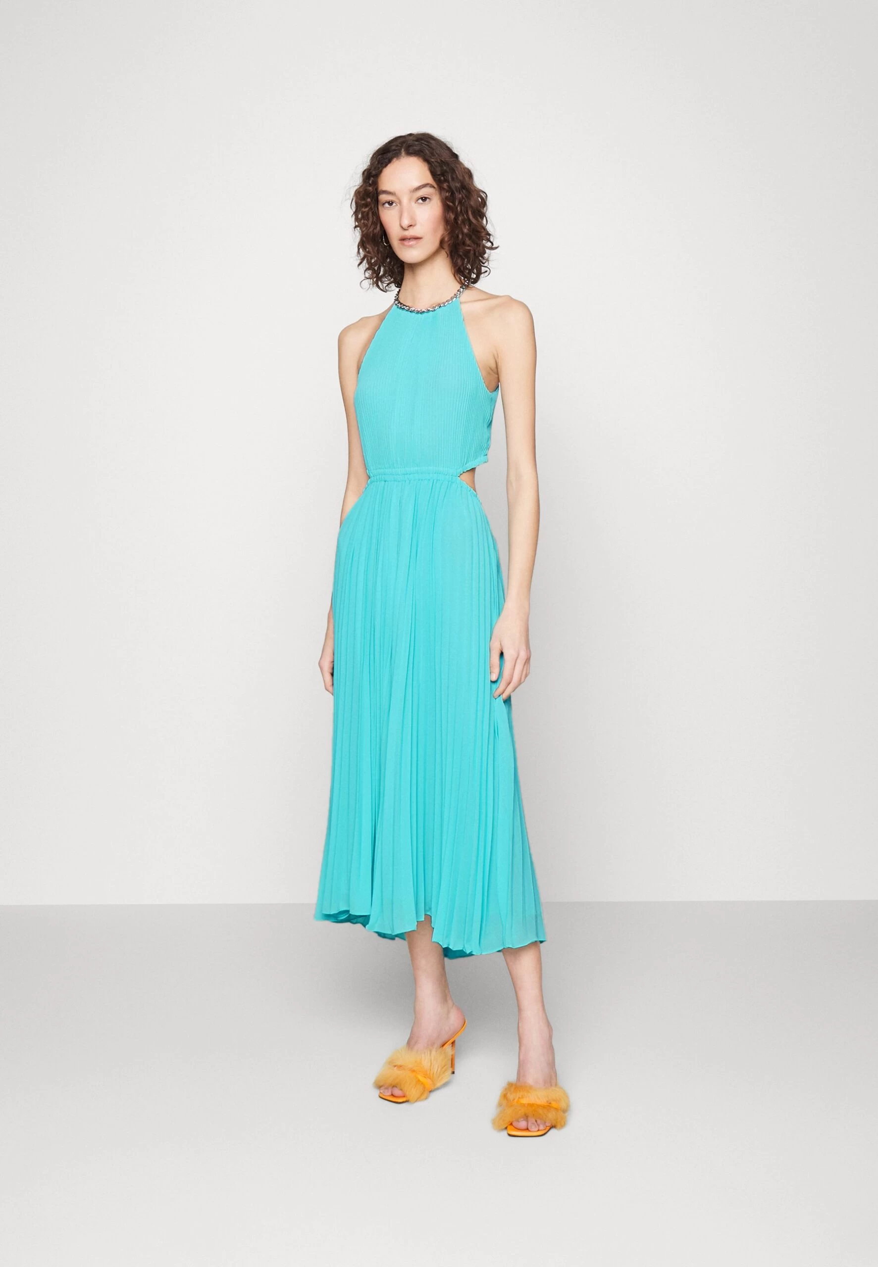 MICHAEL Michael Kors Pleated Cutout- Occasion Wear - Turquoise 4 MICHAEL Michael Kors Pleated Cutout- Occasion Wear - Turquoise - Image 2