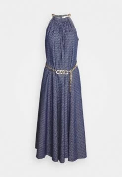 MICHAEL Michael Kors Chain Belt Halter- Cocktail Dress / Party Dress - Indigo Rinse -Fashion Clothing-Michael Kors 9ea54506ed3d40babc485795d58fc9d4