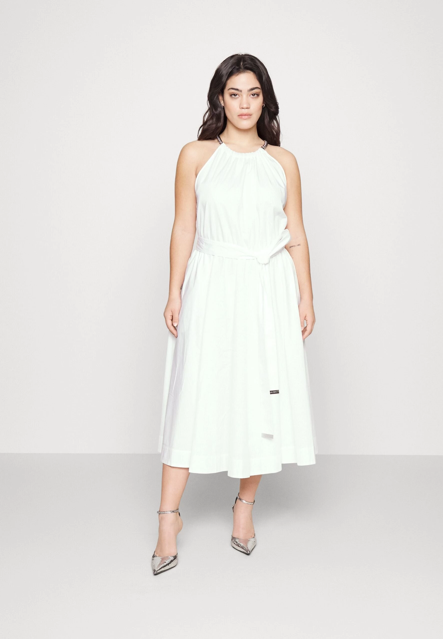 MICHAEL Michael Kors Chain Halter- Cocktail Dress / Party Dress - White 4 MICHAEL Michael Kors Chain Halter- Cocktail Dress / Party Dress - White - Image 2