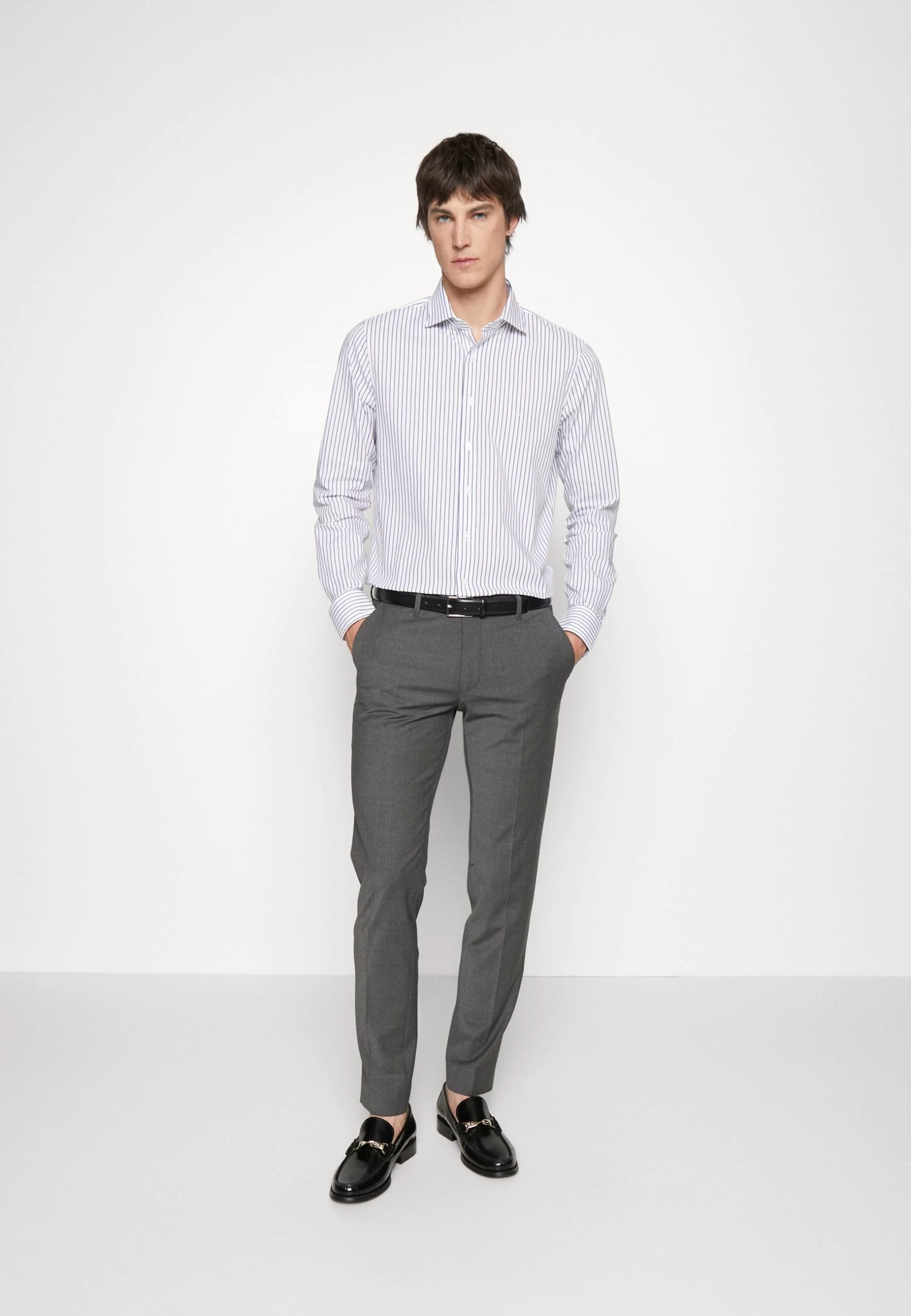 Michael Kors Double Face Slim - Formal Shirt - Navy 4 Michael Kors Double Face Slim - Formal Shirt - Navy - Image 2