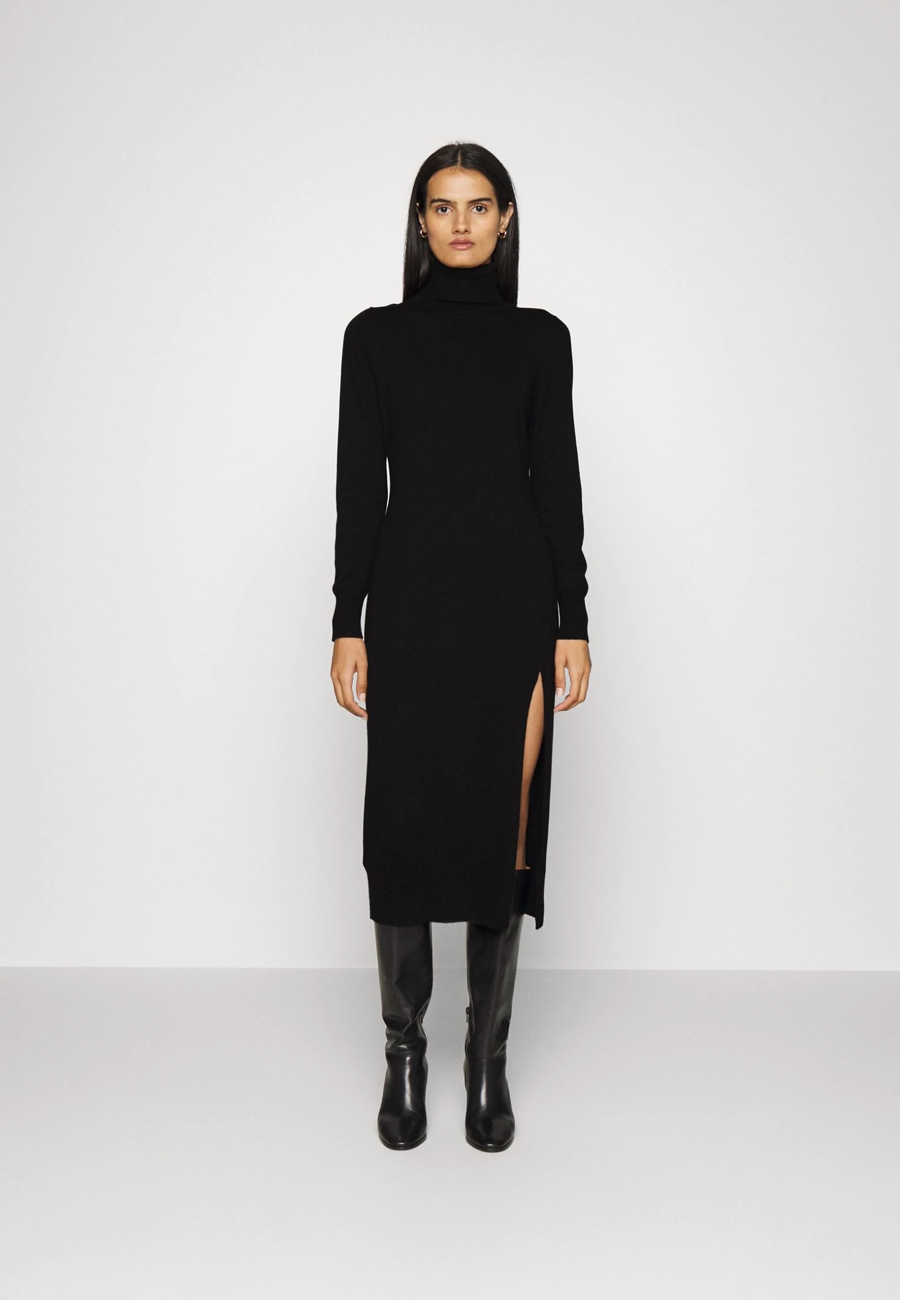 MICHAEL Michael Kors Easy Slit Midi - Day Dress - Black 3 MICHAEL Michael Kors Easy Slit Midi - Day Dress - Black