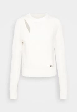 MICHAEL Michael Kors Key Hole Cutout - Jumper - White -Fashion Clothing-Michael Kors a084051495cb46d1a1bbf2ab91ef7d13