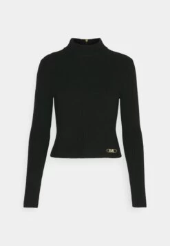 MICHAEL Michael Kors Mock Crop- Jumper - Black -Fashion Clothing-Michael Kors a4098f34b8cc46e38ebb07b90a397da7