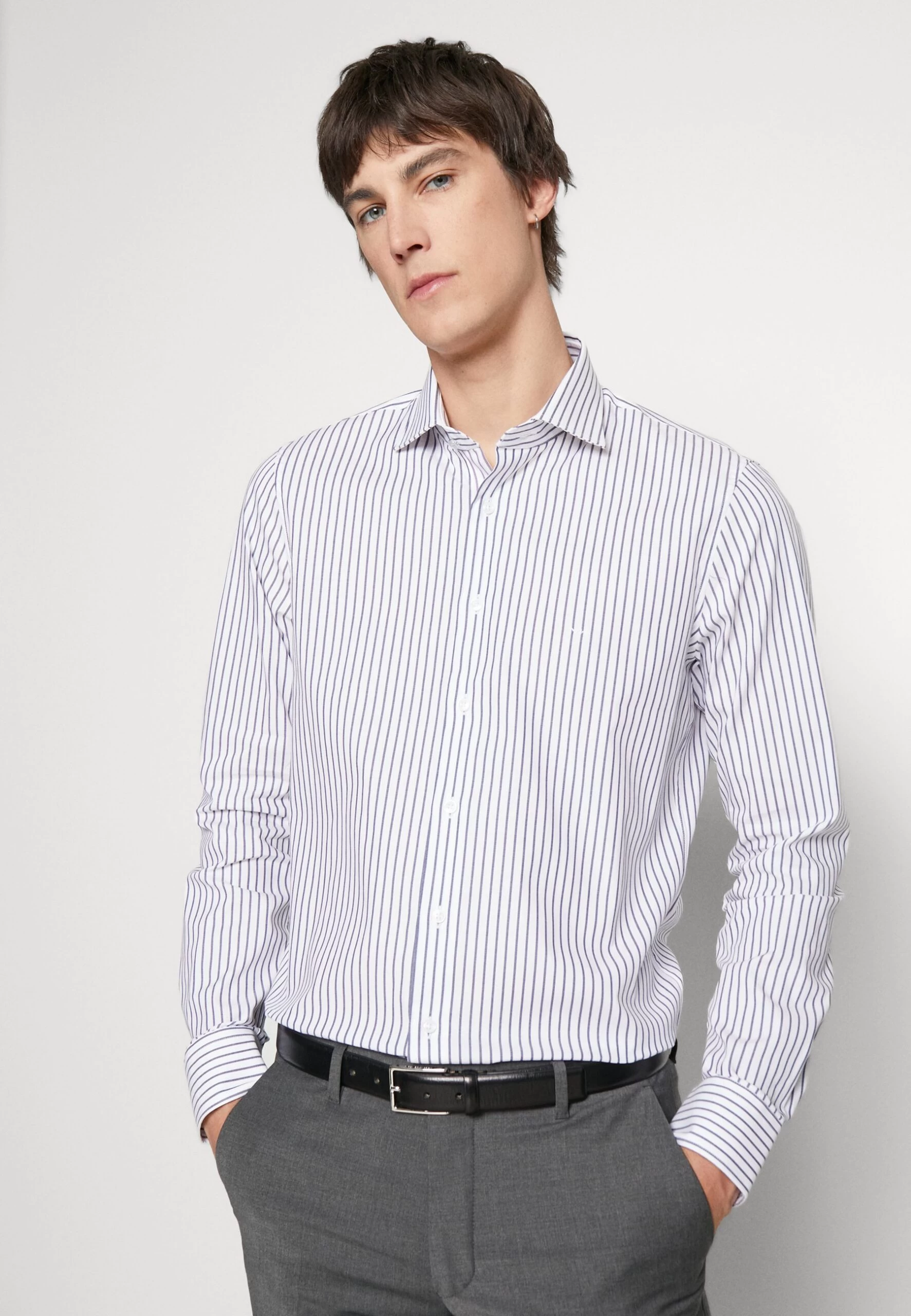 Michael Kors Double Face Slim - Formal Shirt - Navy 6 Michael Kors Double Face Slim - Formal Shirt - Navy - Image 4