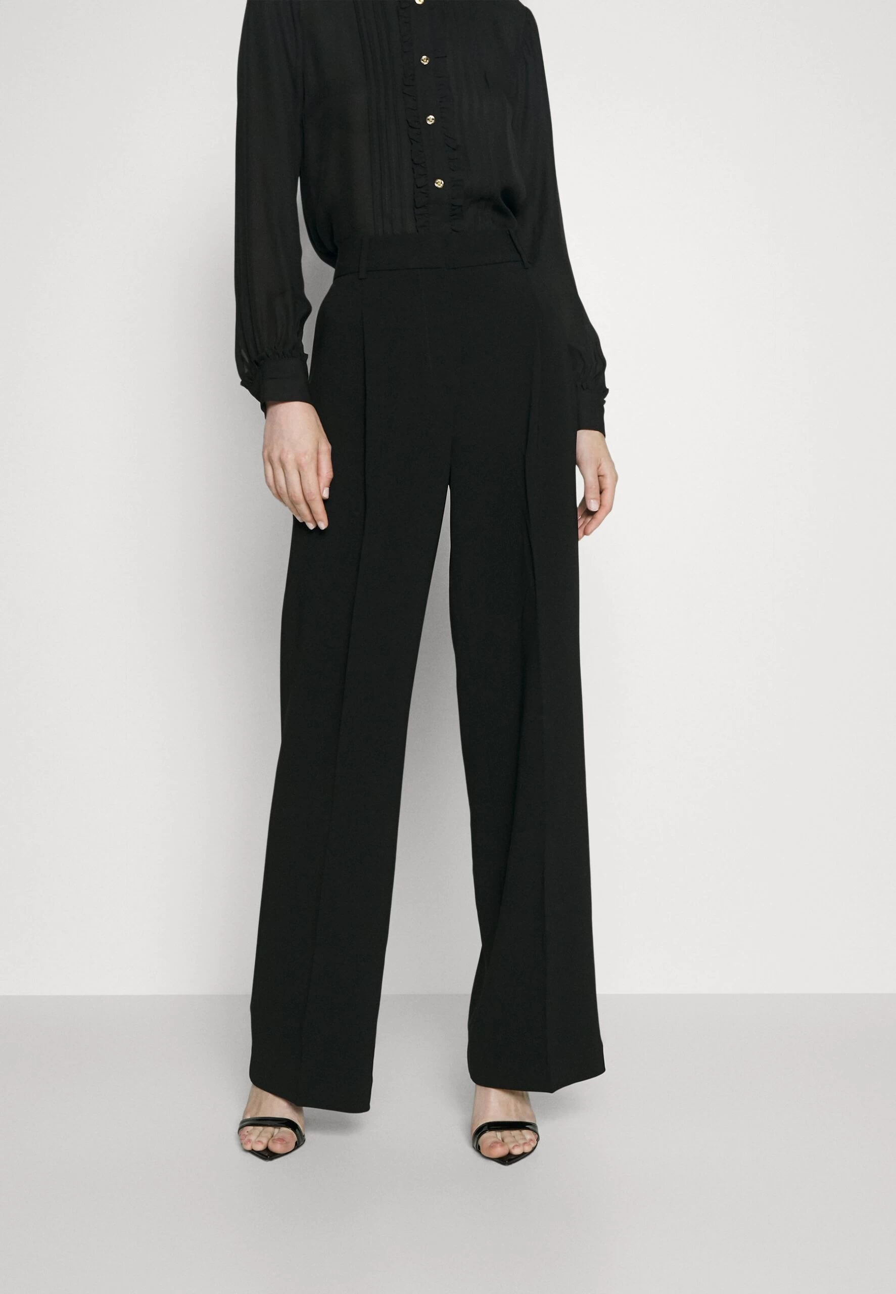 MICHAEL Michael Kors Pleated Wide Leg Pant - Trousers - Black 3 MICHAEL Michael Kors Pleated Wide Leg Pant - Trousers - Black