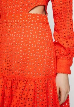 MICHAEL Michael Kors Eyelet Cut Out Mini- Cocktail Dress / Party Dress - Optic Orange -Fashion Clothing-Michael Kors a638e536ff09405c914b0fc04bbbde44