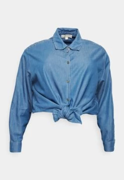 MICHAEL Michael Kors Tied- Button-Down Blouse - Light Cadet Wsh -Fashion Clothing-Michael Kors a81d1695d3d1432fa2038a9918f84555