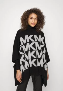 MICHAEL Michael Kors Logo Poncho - Cape - Black