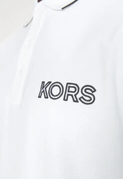 Michael Kors Chest Logo Tipped- Polo Shirt - White -Fashion Clothing-Michael Kors abddea9f79694415a0949da1829299bf