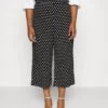 MICHAEL Michael Kors Polka Dot Wide Leg Pant - Trousers - Black/White