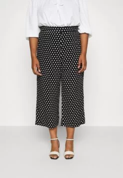 MICHAEL Michael Kors Polka Dot Wide Leg Pant - Trousers - Black/White