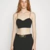 MICHAEL Michael Kors Strctd Crepe Bustier - Top - Black -Fashion Clothing-Michael Kors ae29767308ca49018a061a9fe5be9889
