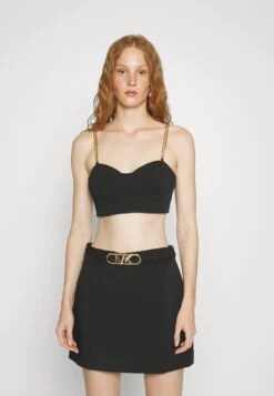 MICHAEL Michael Kors Strctd Crepe Bustier - Top - Black