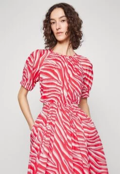 MICHAEL Michael Kors Large Zebra Midi Drs - Day Dress - Geranium 11 MICHAEL Michael Kors Large Zebra Midi Drs - Day Dress - Geranium -Fashion Clothing-Michael Kors b143af045d944fc1a06f2358200be569
