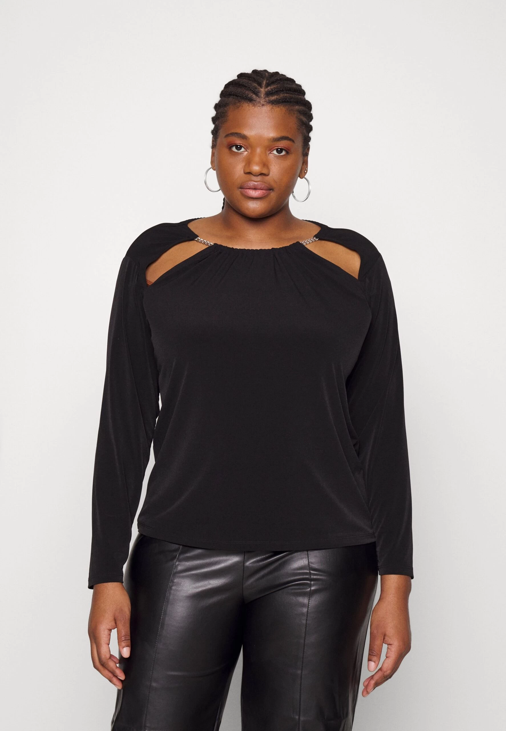 MICHAEL Michael Kors Chain Cut Out Top - Blouse 3 MICHAEL Michael Kors Chain Cut Out Top - Blouse