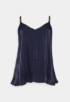 MICHAEL Michael Kors Iridescent Pleated Tank - Top - Midnightblue -Fashion Clothing-Michael Kors b8a02ed608a549a396954536ff1e4ca1