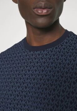 Michael Kors Sig Tee - Print T-Shirt - Midnight/Chambray -Fashion Clothing-Michael Kors bc97bbef852043b2bd08bc875882a4a3