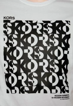 Michael Kors Kinetic Block Tee - Print T-Shirt - White 13 Michael Kors Kinetic Block Tee - Print T-Shirt - White -Fashion Clothing-Michael Kors be4bcec628bf48dc9bfa419ac651e955