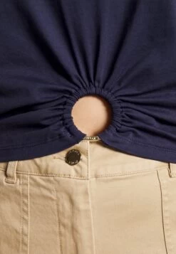 MICHAEL Michael Kors Ruched Baby- Print T-Shirt - Midnightblue -Fashion Clothing-Michael Kors be75959b0a6f43ebac47cfc7a64e316c