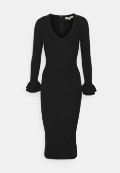 MICHAEL Michael Kors Ruffle Cuff- Cocktail Dress / Party Dress - Black 12 MICHAEL Michael Kors Ruffle Cuff- Cocktail Dress / Party Dress - Black -Fashion Clothing-Michael Kors c0dc4a18c84d4aa9892896fce5d6db62