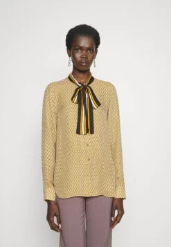 MICHAEL Michael Kors Lattice Logo Bow Blouse - Blouse - Marigold